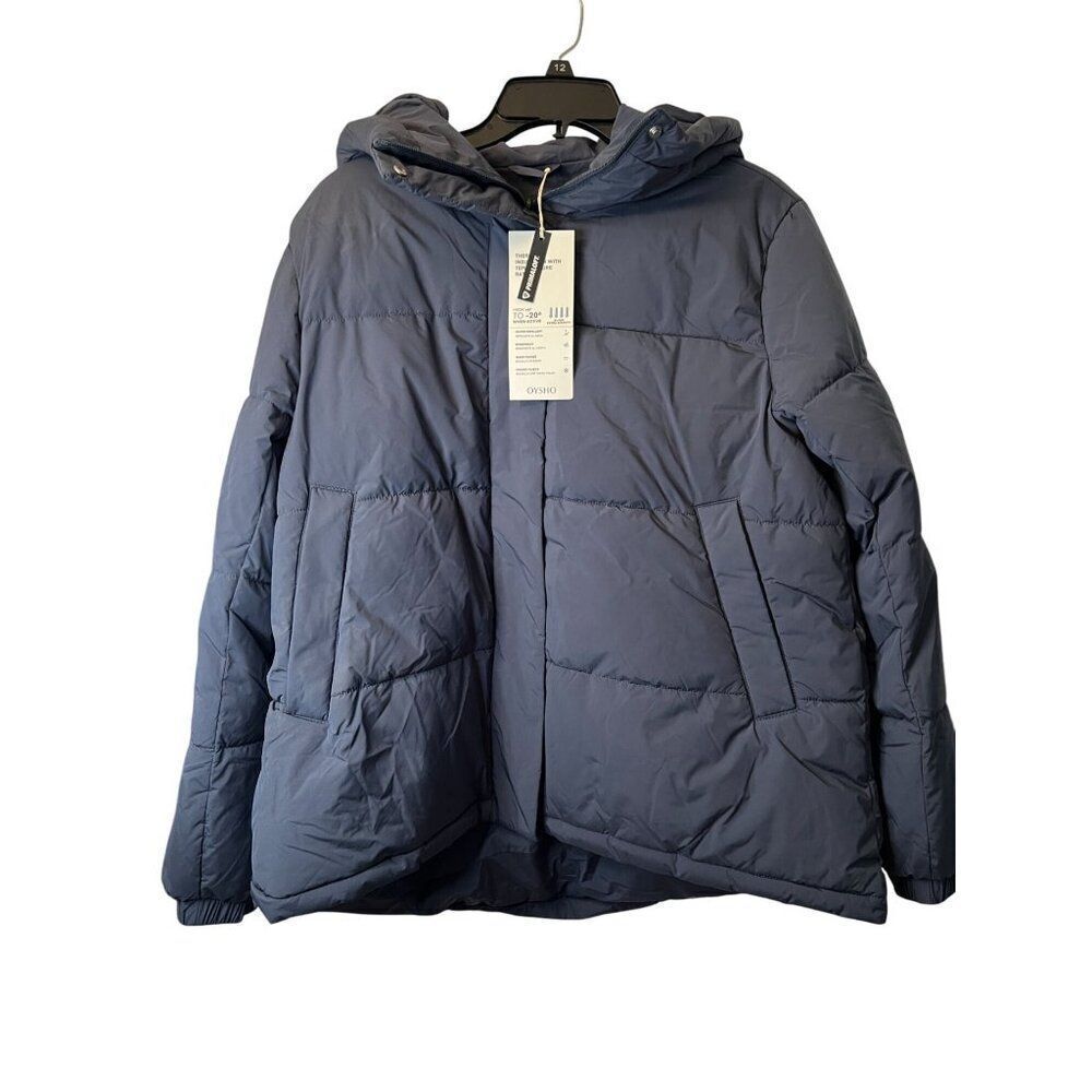 Oysho Womens Primaloft® water-repellent padded Jacket Coat Blue M 1194/622 NWT